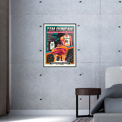 San Antonio Spurs Tim Duncan Hall of Famer 18"x24" Serigraph