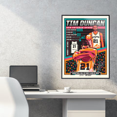 San Antonio Spurs Tim Duncan Hall of Famer 18"x24" Serigraph