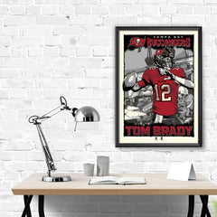 Tampa Bay Buccaneers Tom Brady 18"x24" Serigraph