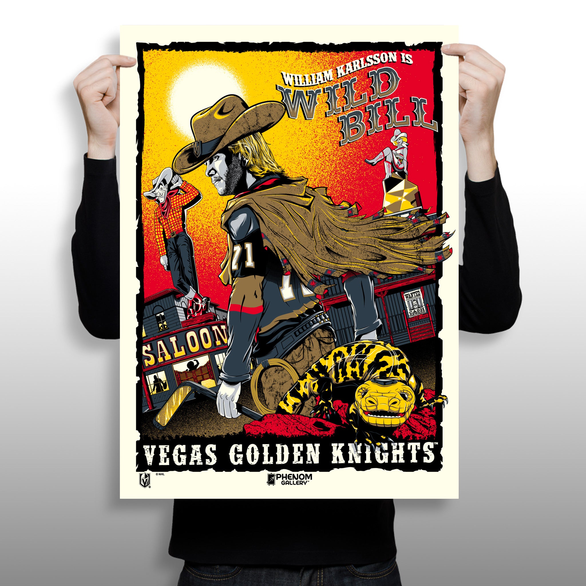 Phenom Gallery Vegas Golden Knights Reverse Retro 18 x 24 Serigraph