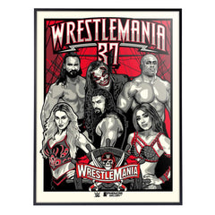 WWE Wrestlemania "37" 18" x 24" Serigraph