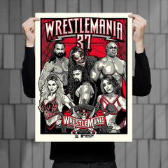 WWE Wrestlemania "37" 18" x 24" Serigraph
