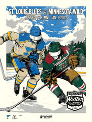 NHL '22 Winter Classic Blues vs Wild 18"x24" Serigraph