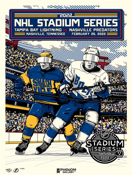 NHL '22 Stadium Series Predators vs Lightning 18"x24" Serigraph