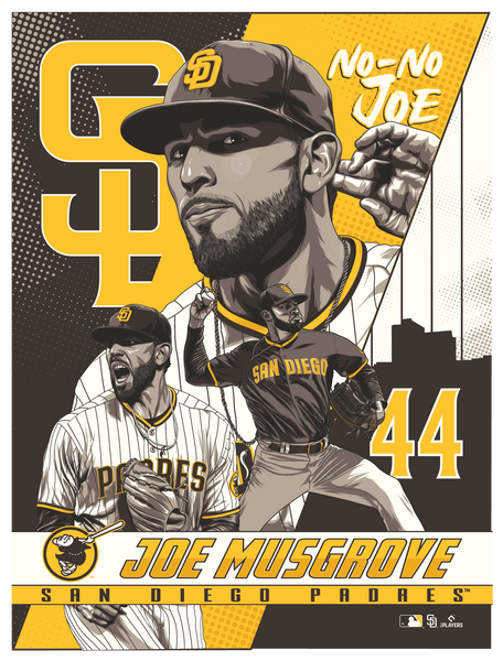 San Diego Padres Joe Musgrove 18" x 24" Serigraph