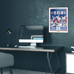 New York Rangers Vic Hadfield Number Retirement 18"x24" Serigraph