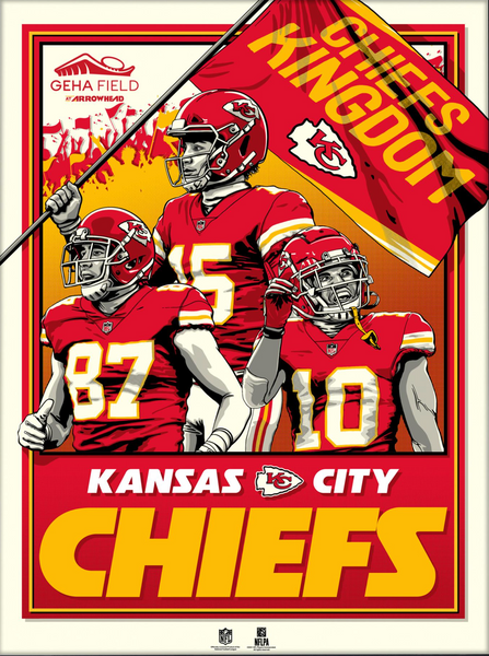 Kansas City Chiefs Kingdom 18"x24" Serigraph Print