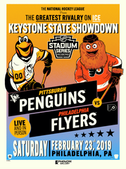 NHL Stadium Series '19 Penguins vs Flyers 18"x24" Serigraph