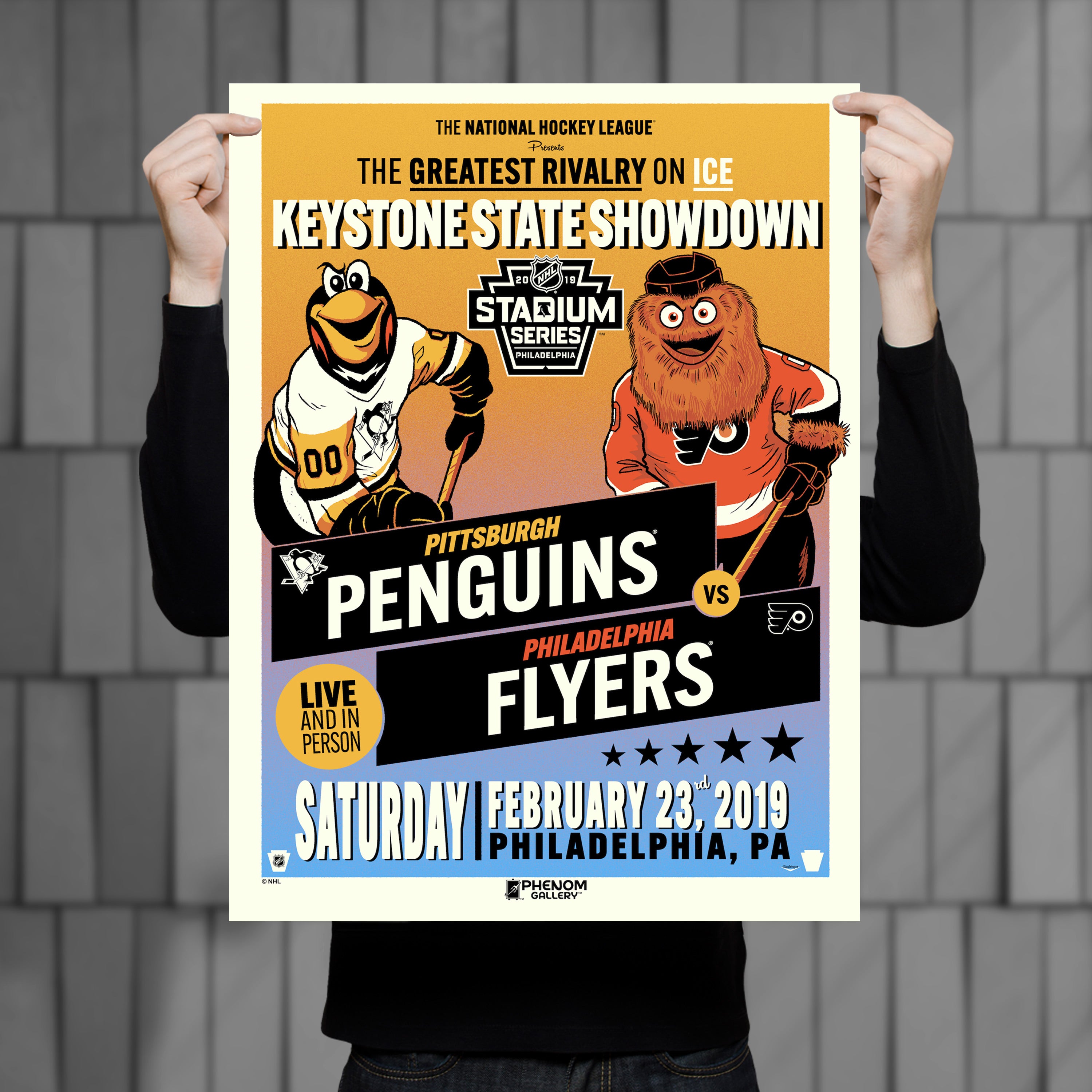 NHL Stadium Series '19 Penguins vs Flyers 18x24 Serigraph