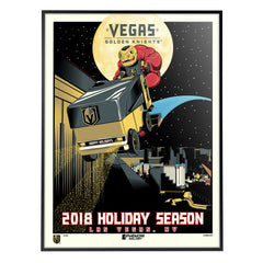 Vegas Golden Knights '18 Holiday Zamboni 18"x24" Serigraph