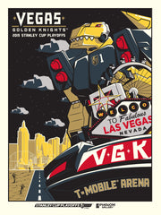 Vegas Golden Knights Chance Robot 18"x24" Serigraph