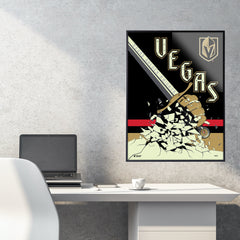Vegas Golden Knights Reverse Retro 18" x 24" Serigraph