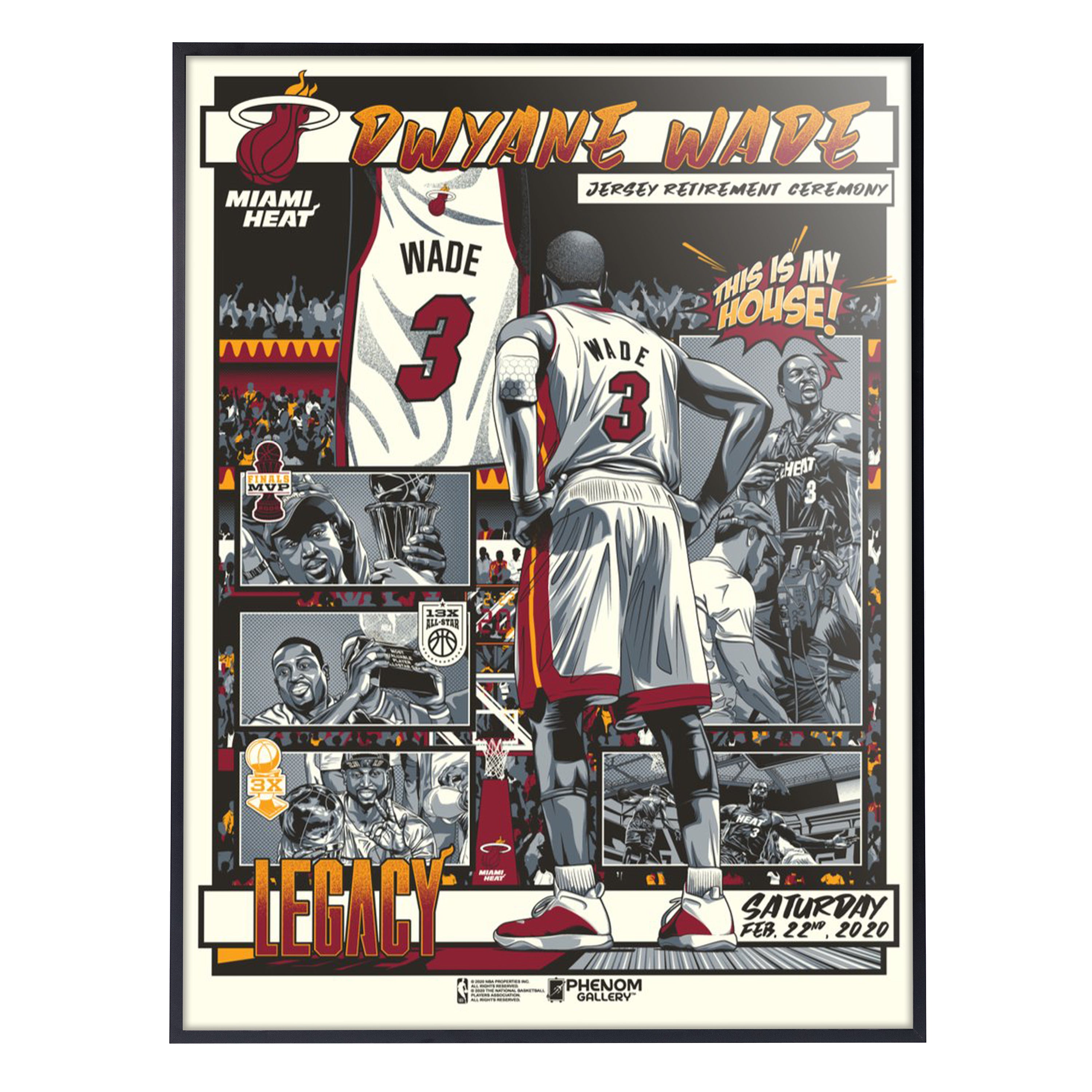 Miami Heat Legends Poster Miami Heat Art Miami Heat Poster 