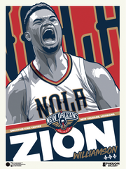 New Orleans Pelicans Zion Williamson 18"x24" Serigraph