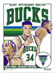 Milwaukee Bucks Mixtape 18"x24" Serigraph