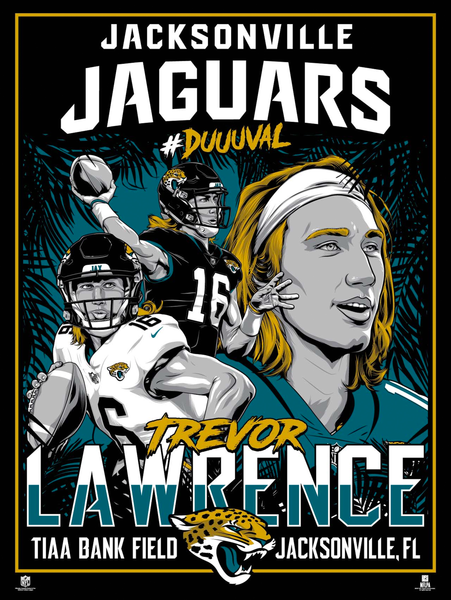 Jacksonville Jaguars Trevor Lawrence 18"x24" Serigraph