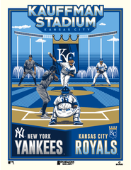 KC Royals/NY Yankees Matchup 18"x24" Serigraph