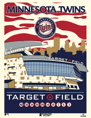Minnesota Twins Target Field 18"x24" Serigraph
