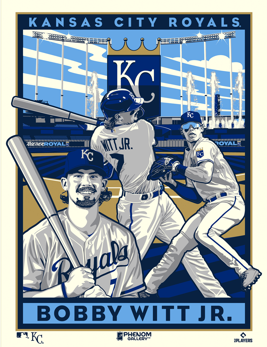 Kansas City Royals Lithograph print of Bobby Witt Jr. 2021 11 x 14