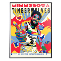 Minnesota Timberwolves Karl Anthony Towns City Edition 18" x 24" Serigraph