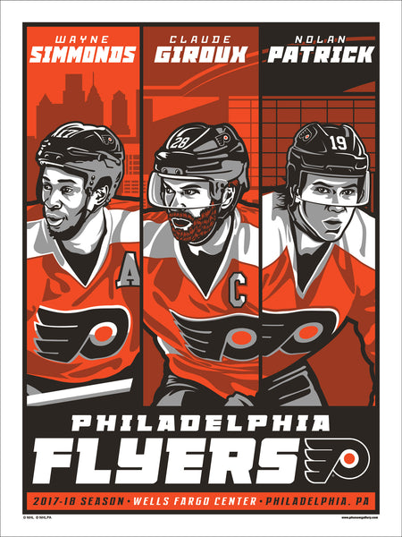 Philadelphia Flyers '17-'18 Season 18"x24" Serigraph