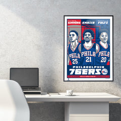 Philadelphia 76ers '17-'18 Season 18"x24" Serigraph